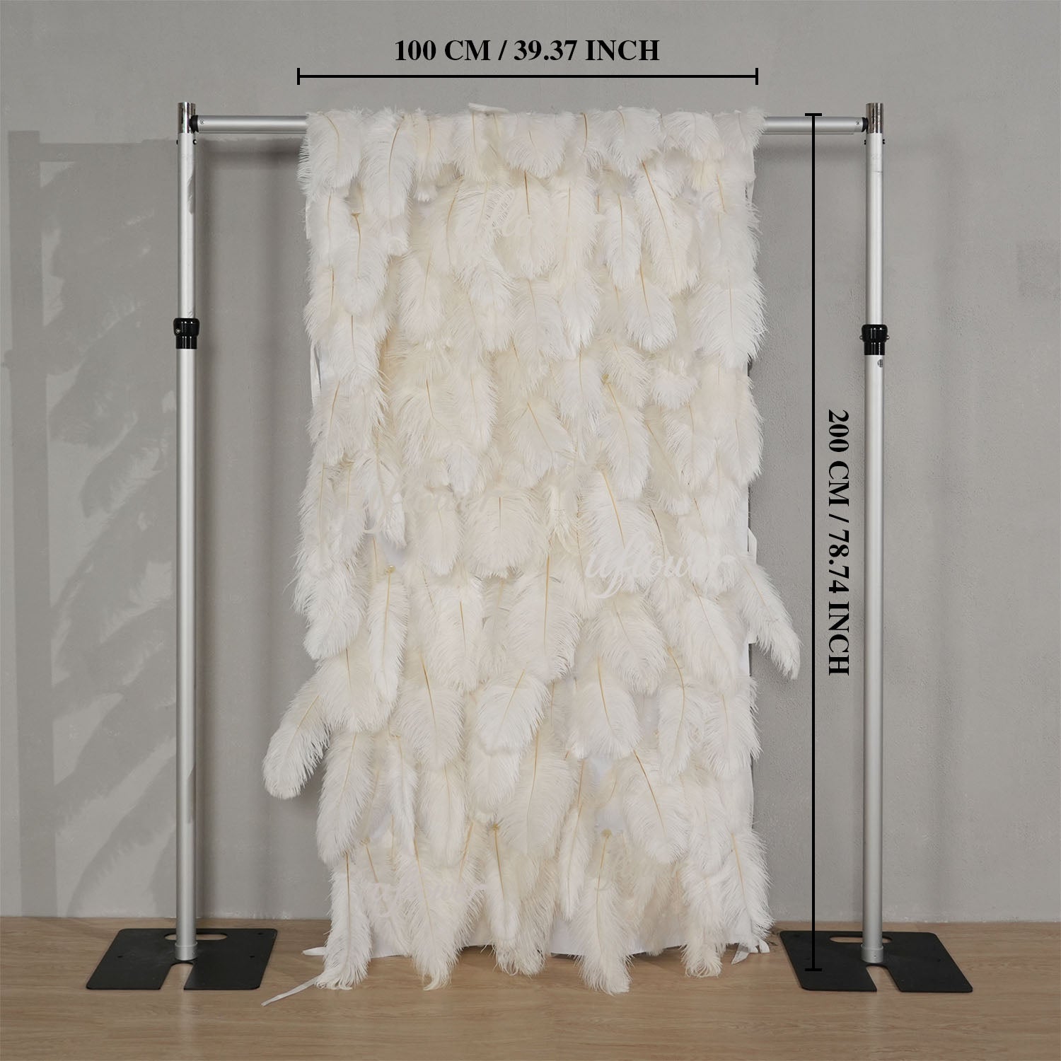 Uflower Artificial White 5D Flower Wall Wedding Backdrop Deco Birthday Party